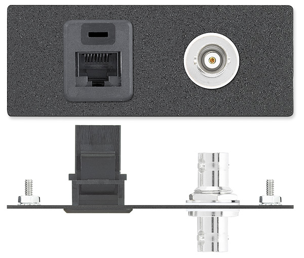 One RJ-45 Female to Female Barrel, One BNC Female to Female Barrel