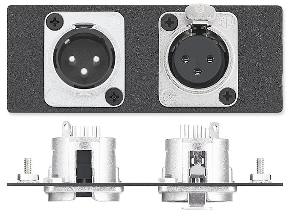 One XLR 3-pin Male to Solder Cups, One XLR 3-pin Female to Solder Cups - Neutrik