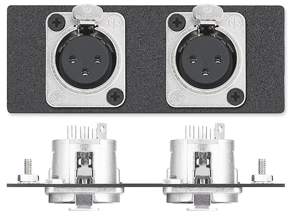 Two XLR 3-pin Female to Solder Cups