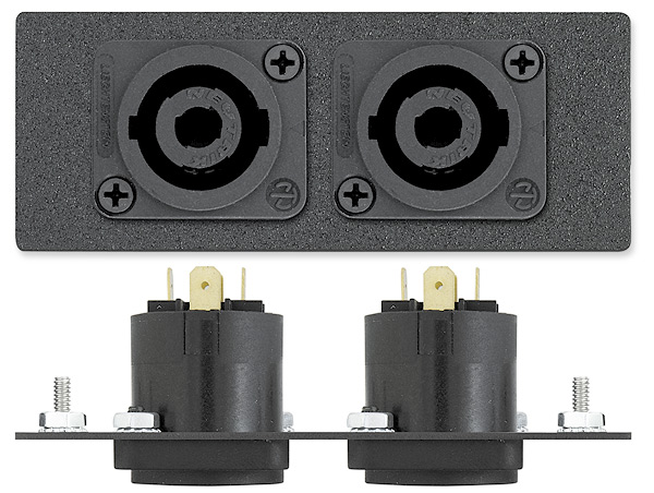 Two Neutrik Speakon Male to Solder Tabs - 4 Pole