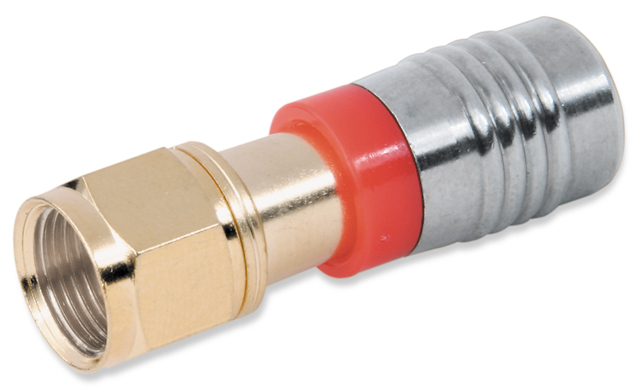 F-Type Male Compression Connectors-Gold