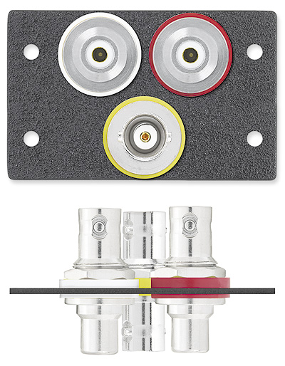 One BNC Female to Female Barrel, Two RCA Female to BNC Female Adapters