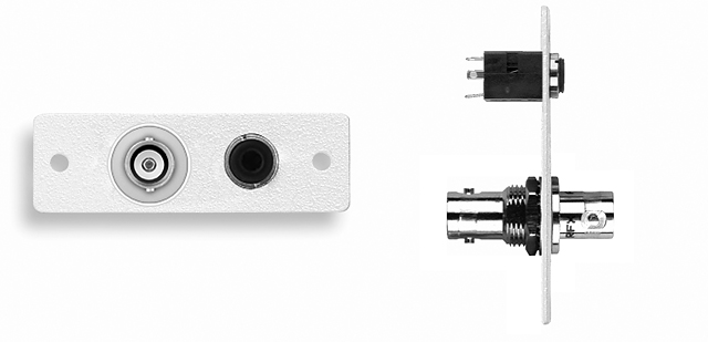 One BNC Female to Female Barrel, One 3.5 mm Stereo Mini Jack to Solder Tabs