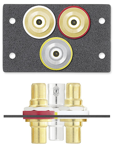 One RCA Female to BNC Female Adapter, Two RCA Female to Female Barrels