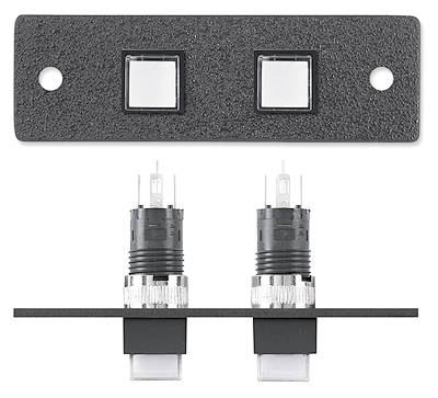 Two Contact Closure Switch - Momentary, Single Pole, Double Throw with LED - to Solder Tabs