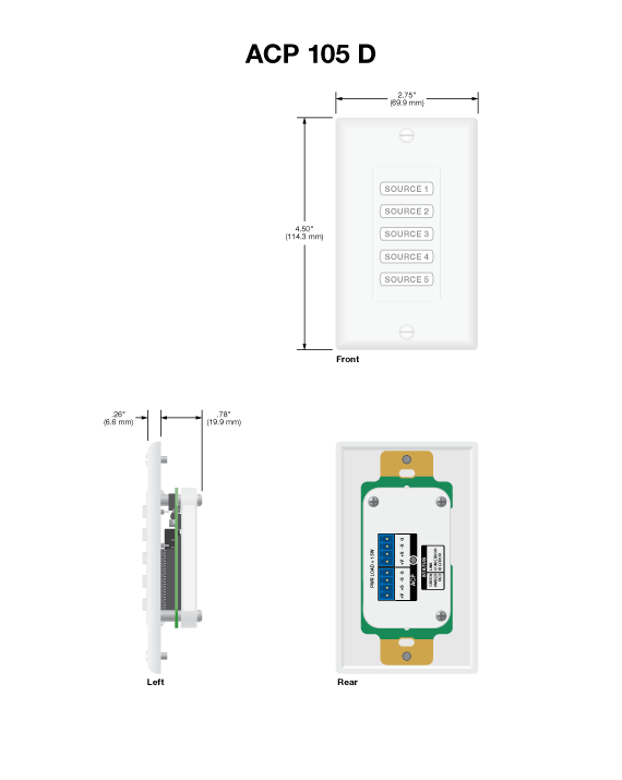 ACP 105 D Panel Drawing