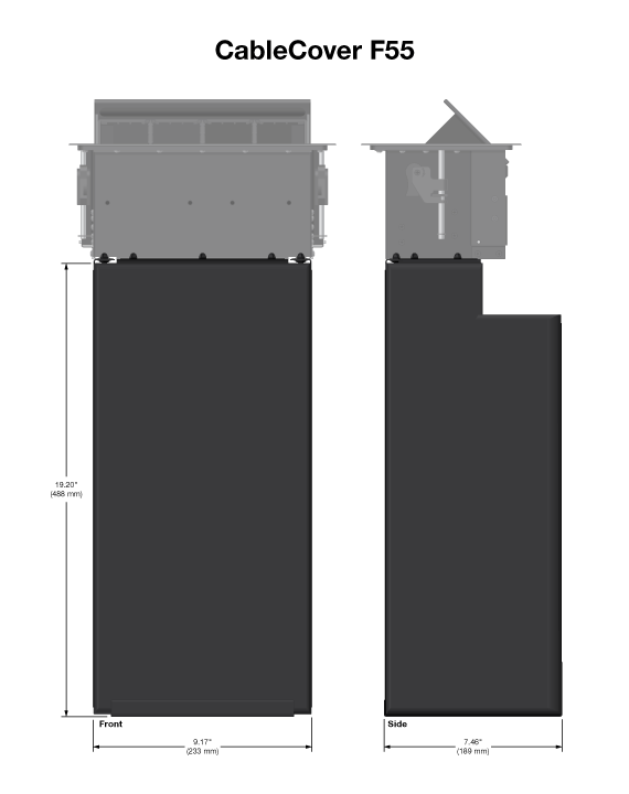 CableCover F55 Panel Drawing