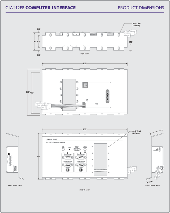 CIA112F8 Panel Drawing