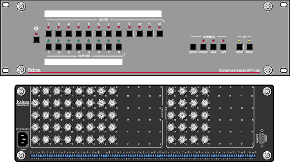 CrossPoint   84 Matrix Switchers Panel Drawing