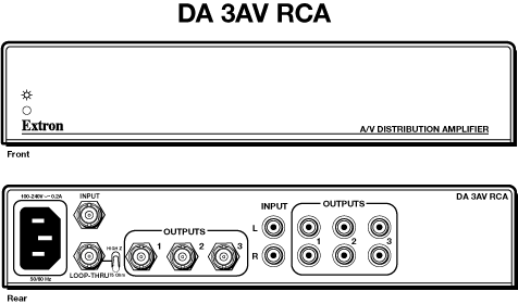 DA  3AV RCA Panel Drawing