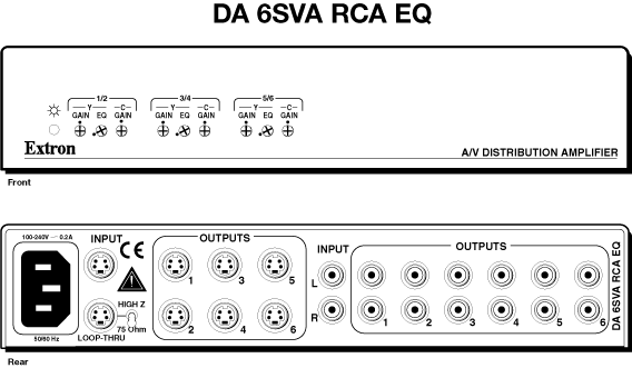 DA  6SVA RCA EQ Panel Drawing