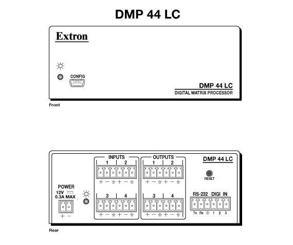 DMP 44 LC Panel Drawing