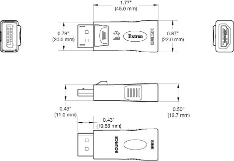 DP-HDMIF Panel Drawing