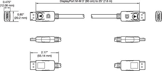 DisplayPort Series Panel Drawing