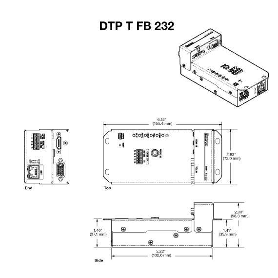 DTP T FB 232 Panel Drawing