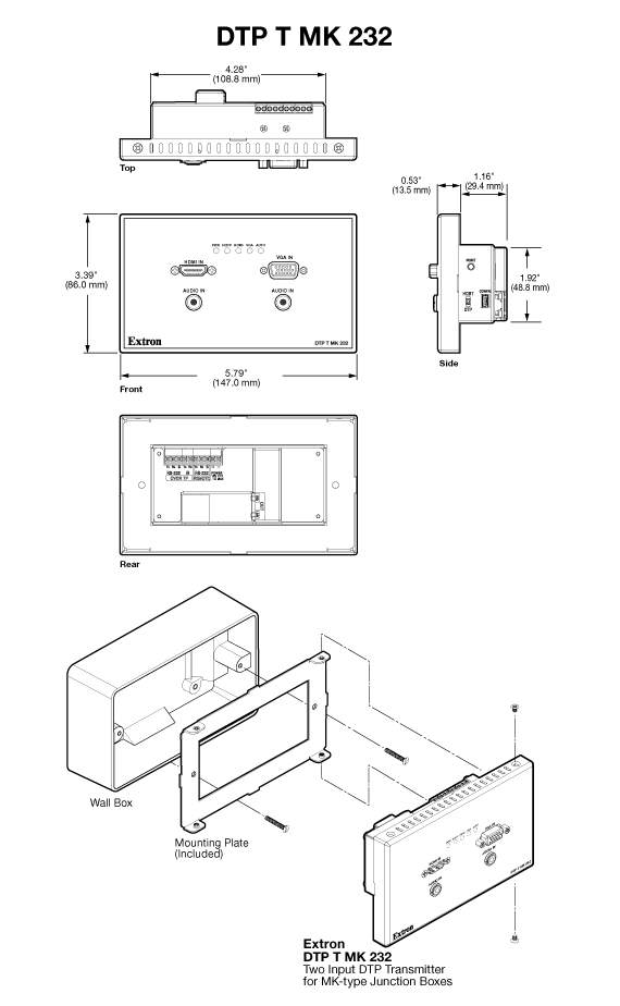 DTP T MK 232 Panel Drawing