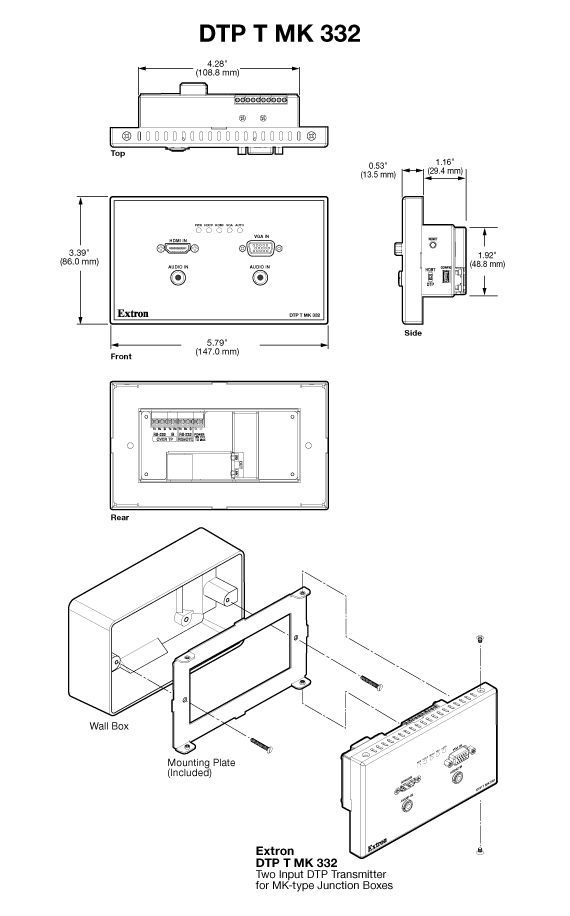 DTP T MK 332 Panel Drawing