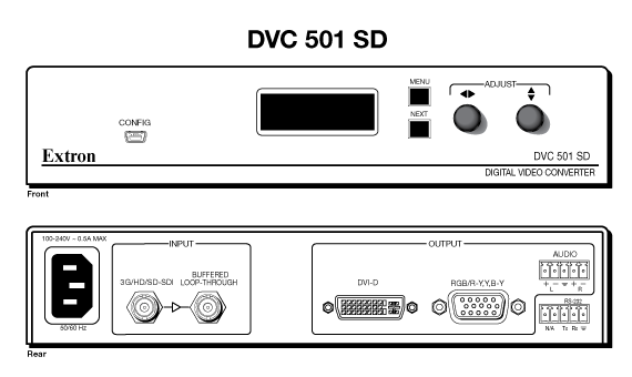 DVC 501 SD Panel Drawing