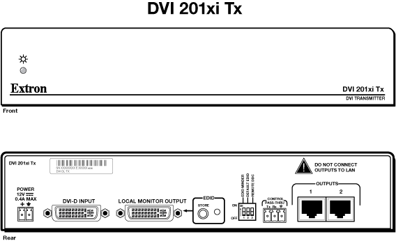 DVI 201xi Tx Panel Drawing