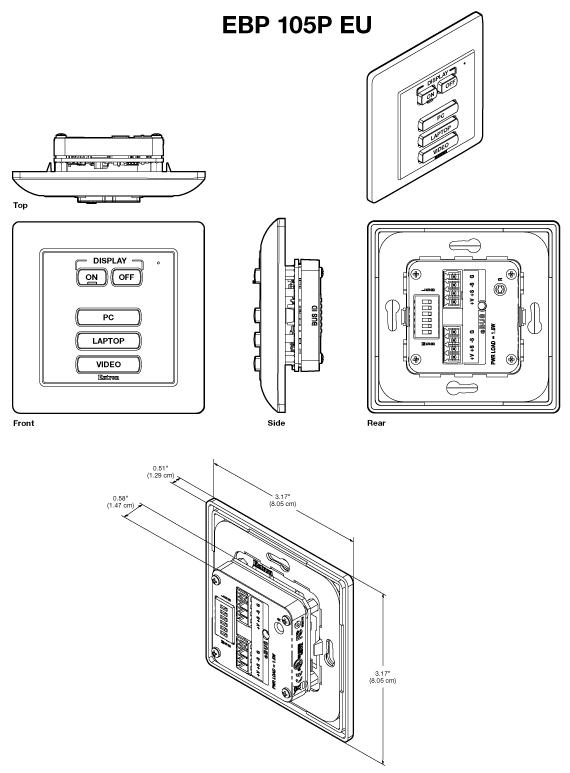 EBP 105P EU Panel Drawing