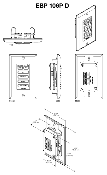 EBP 106P D Panel Drawing