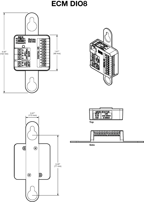 ECM DIO8 Panel Drawing