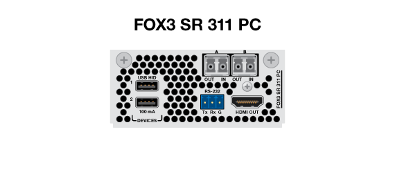 FOX3 SR 311 PC Panel Drawing