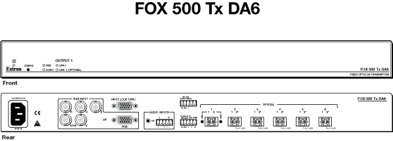 FOX 500 DA6 Panel Drawing