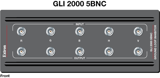 GLI 2000 5BNC Panel Drawing