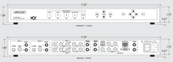 IN1404XT Panel Drawing