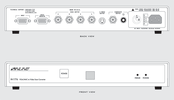 IN1776QZX Panel Drawing