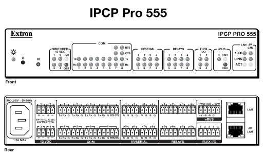 IPCP Pro 555 Panel Drawing