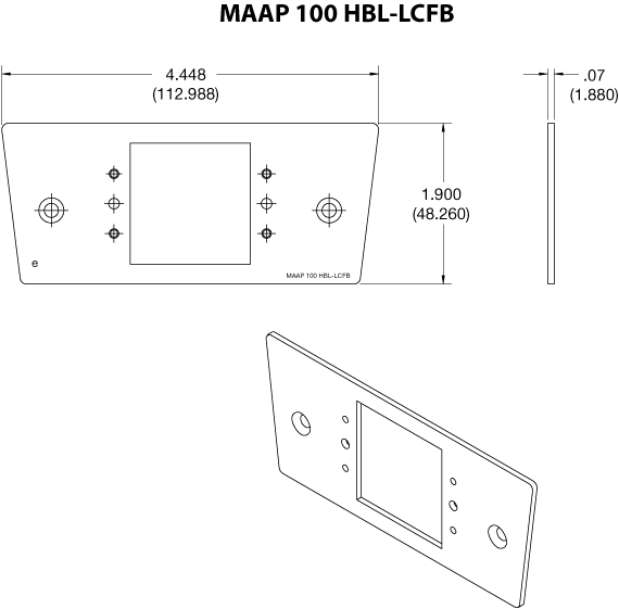 MAAP 100 HBL-LCFB Panel Drawing