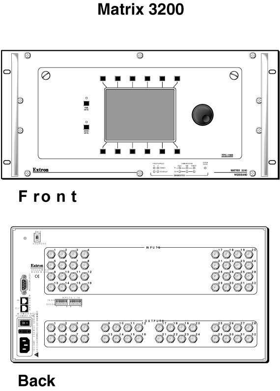 Matrix 3200 Series Panel Drawing