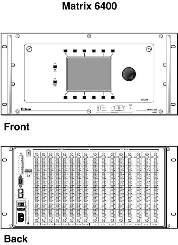 Matrix 6400 Audio Panel Drawing