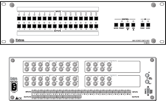 MAV  168 SV & MAV 168 SVA Panel Drawing