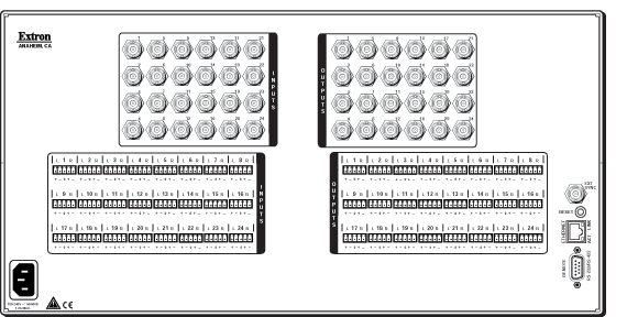 MAV 2424 V & MAV 2424 AV Panel Drawing