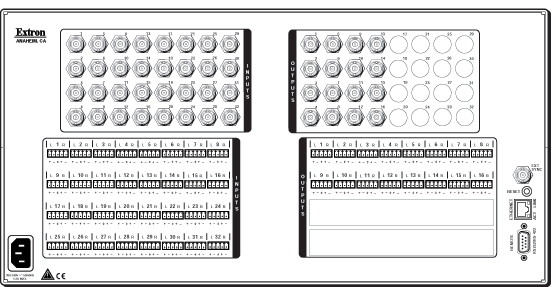 MAV 3216 V & MAV 3216 AV Panel Drawing