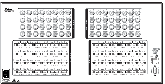 MAV 3232 V & MAV 3232 AV Panel Drawing