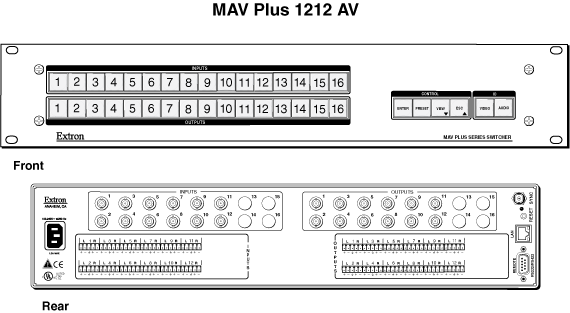 MAV Plus  1212 AV Panel Drawing