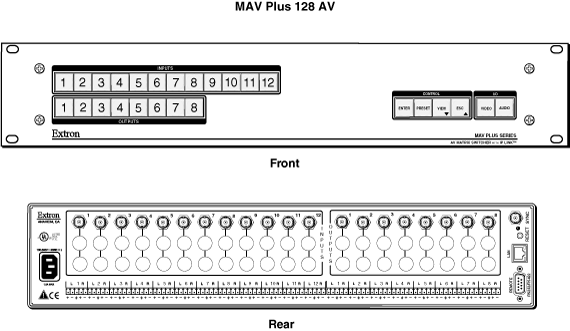 MAV Plus  128 AV Panel Drawing