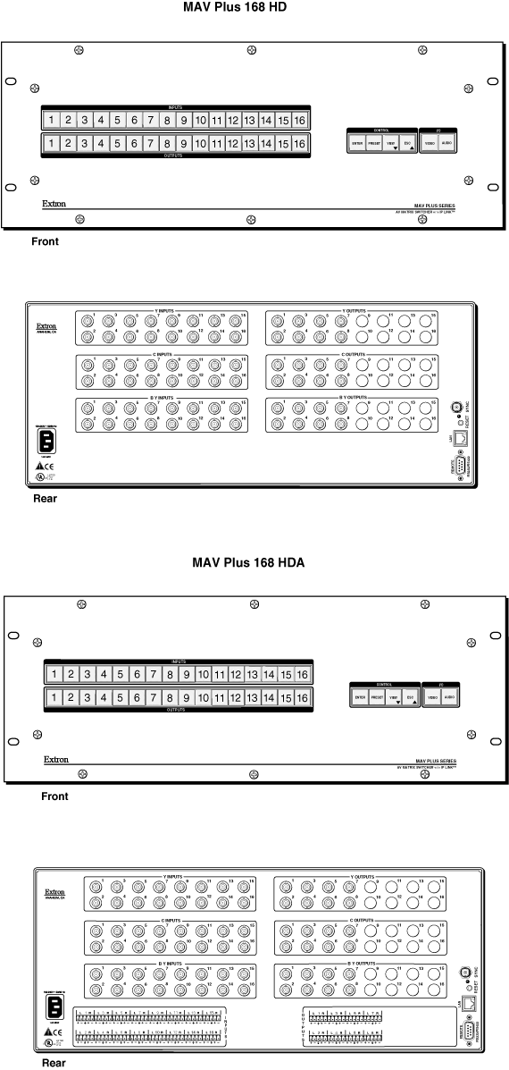 MAV Plus  168 HD Panel Drawing