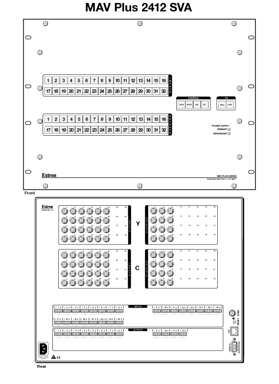 MAV Plus 2412 SV Panel Drawing