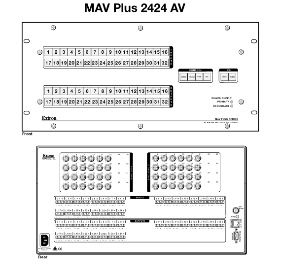 MAV Plus 2424 AV Panel Drawing