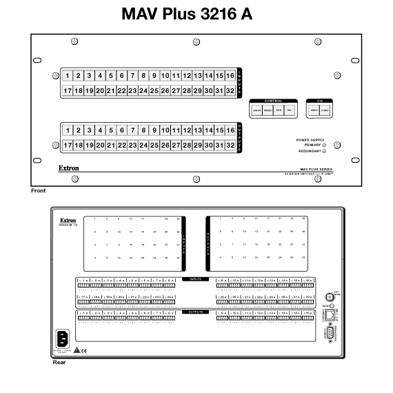 MAV Plus 3216 A Panel Drawing