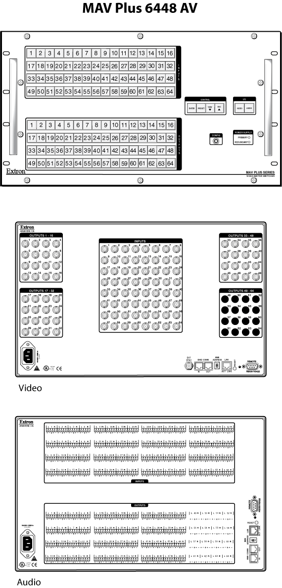 MAV Plus 6448 AV Panel Drawing