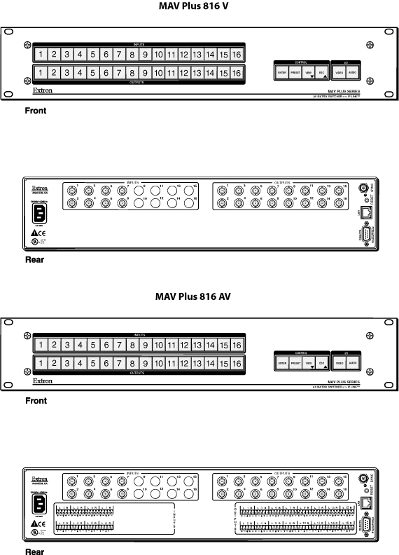 MAV Plus   816 AV Panel Drawing