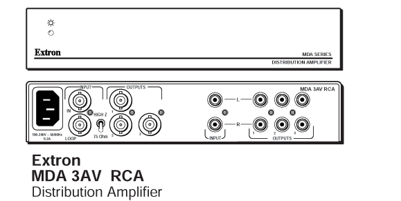 MDA 3AV RCA Panel Drawing