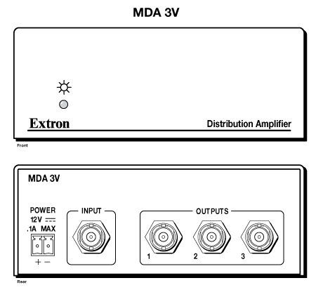 MDA 3V Panel Drawing