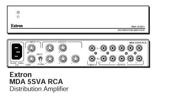 MDA 5SVA RCA Panel Drawing